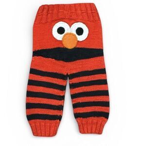 Knit Crochet Baby Elmo Pants Red Handmade Drawstring Sesame Street